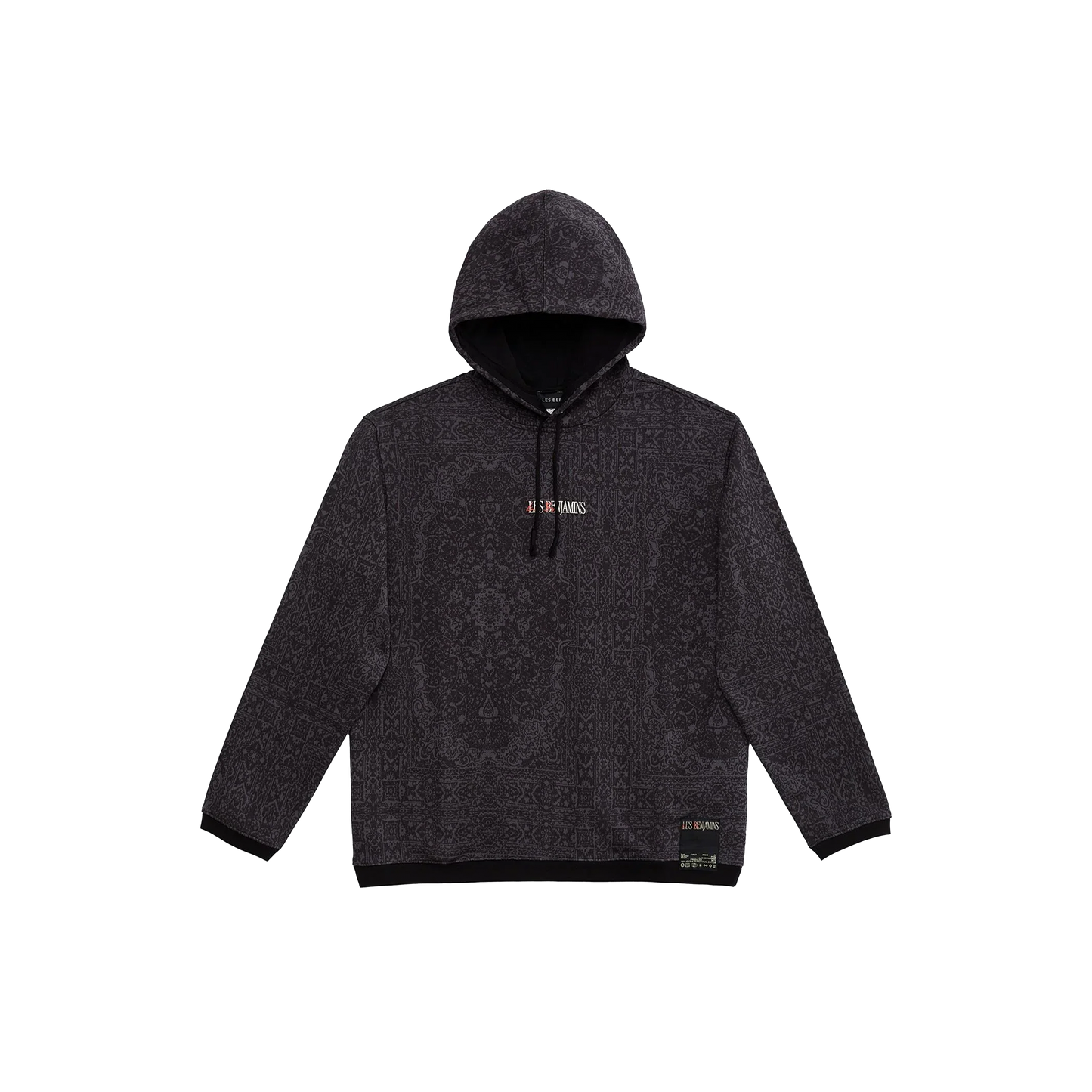 Les Benjamins Black Relaxed Hoodie 010