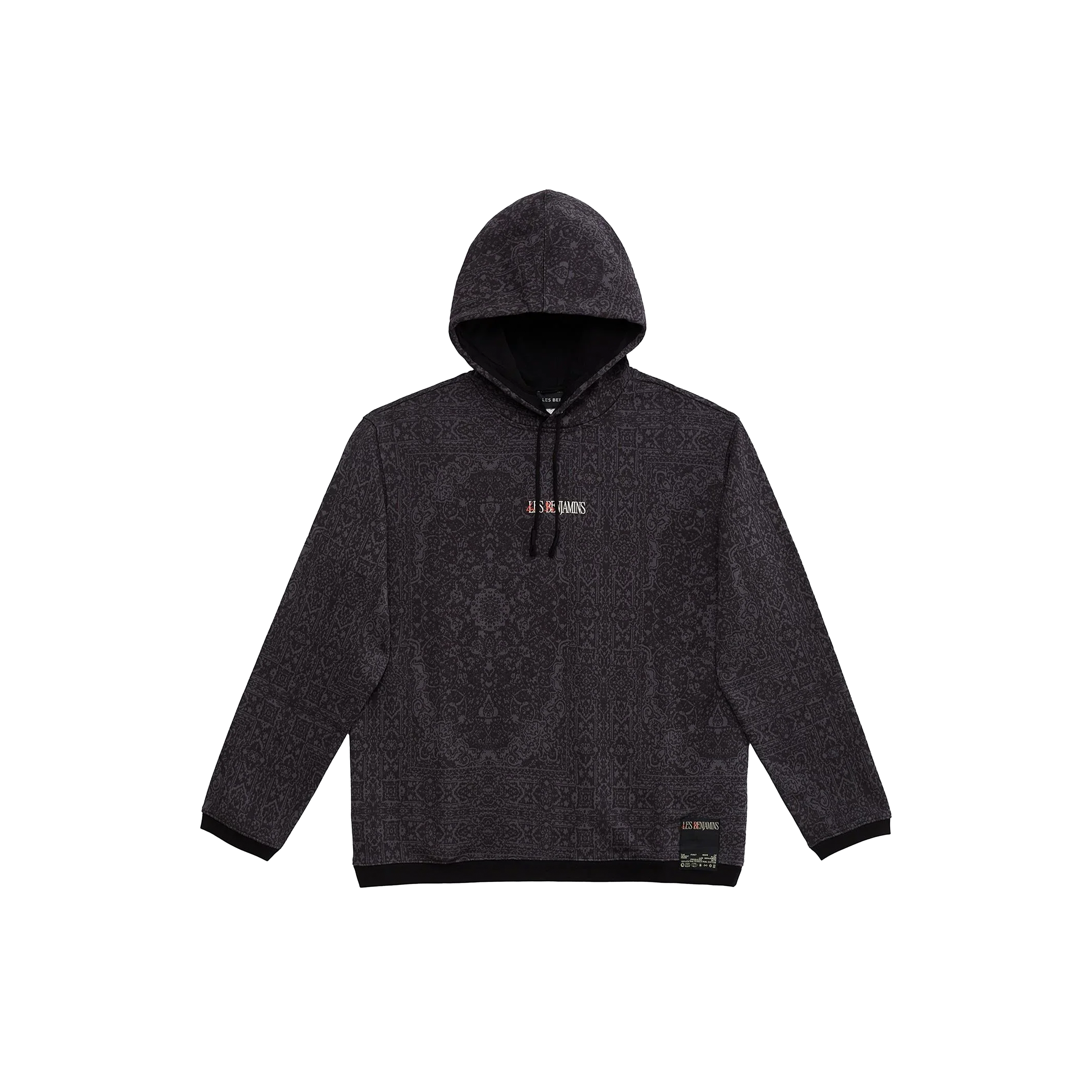 Les Benjamins Black Relaxed Hoodie 010