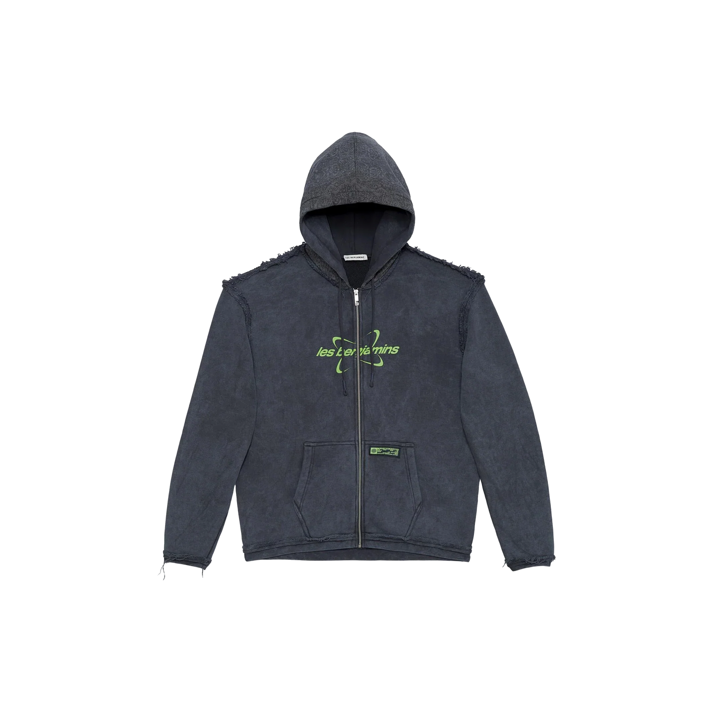 Les Benjamins Charcoal Zip-Up Hoodie