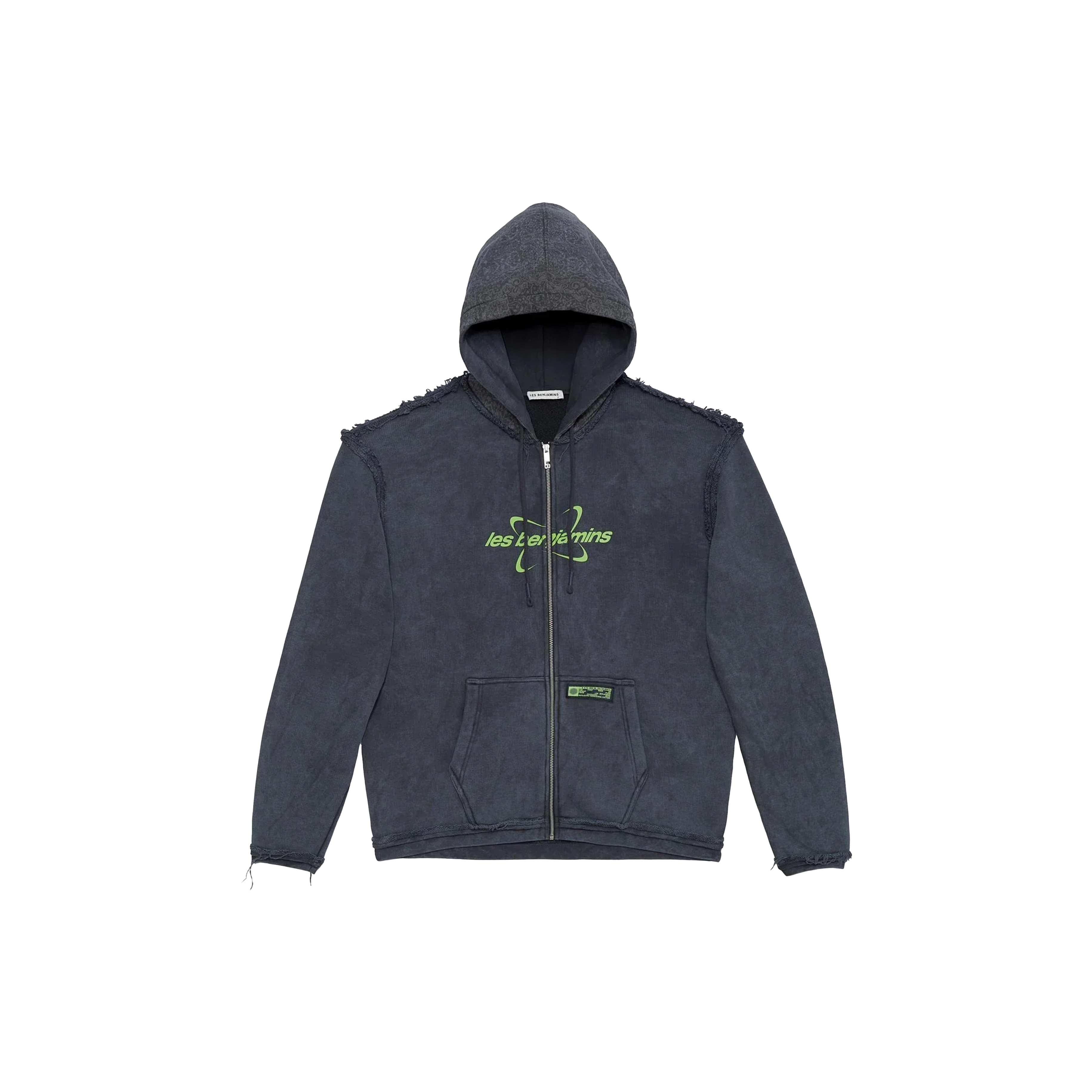 Les Benjamins Charcoal Zip-Up Hoodie