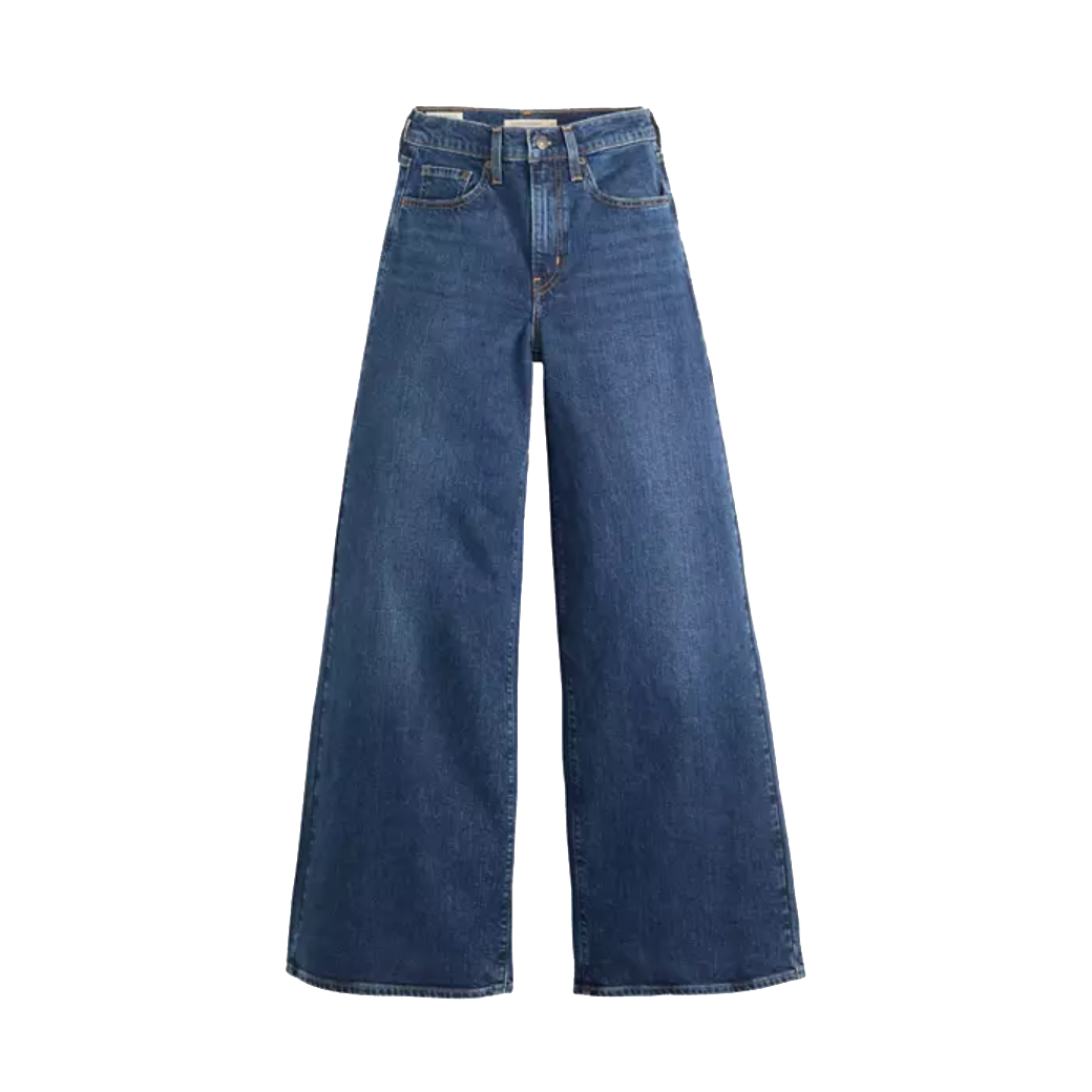 Levi's 728 Women High Rise Wide Leg Dark Indigo / Worn In