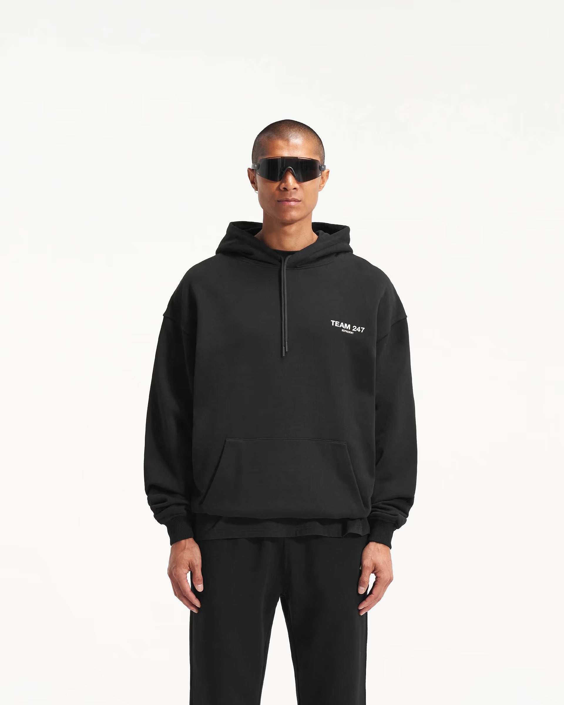 Represent Team 247 Oversized Hoodie Black