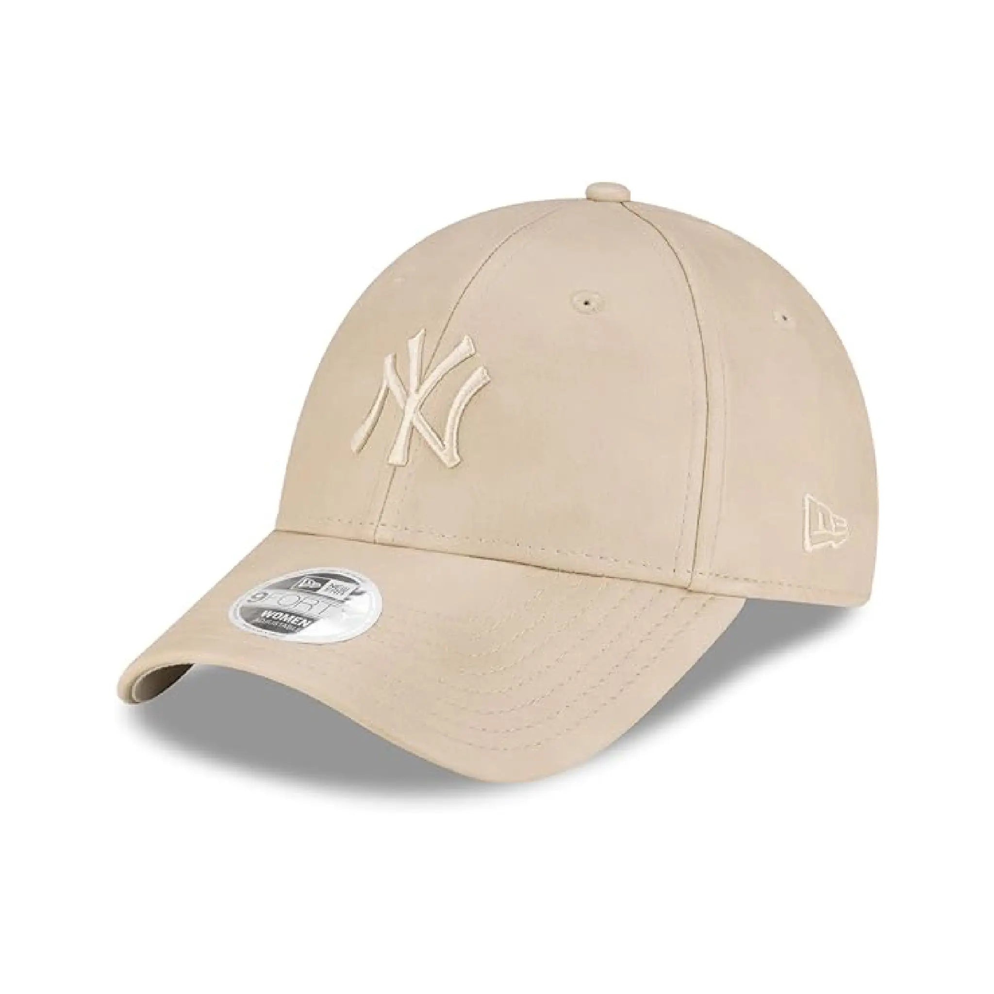 New Era WMNS Leather 9Forty Light Beige Cap