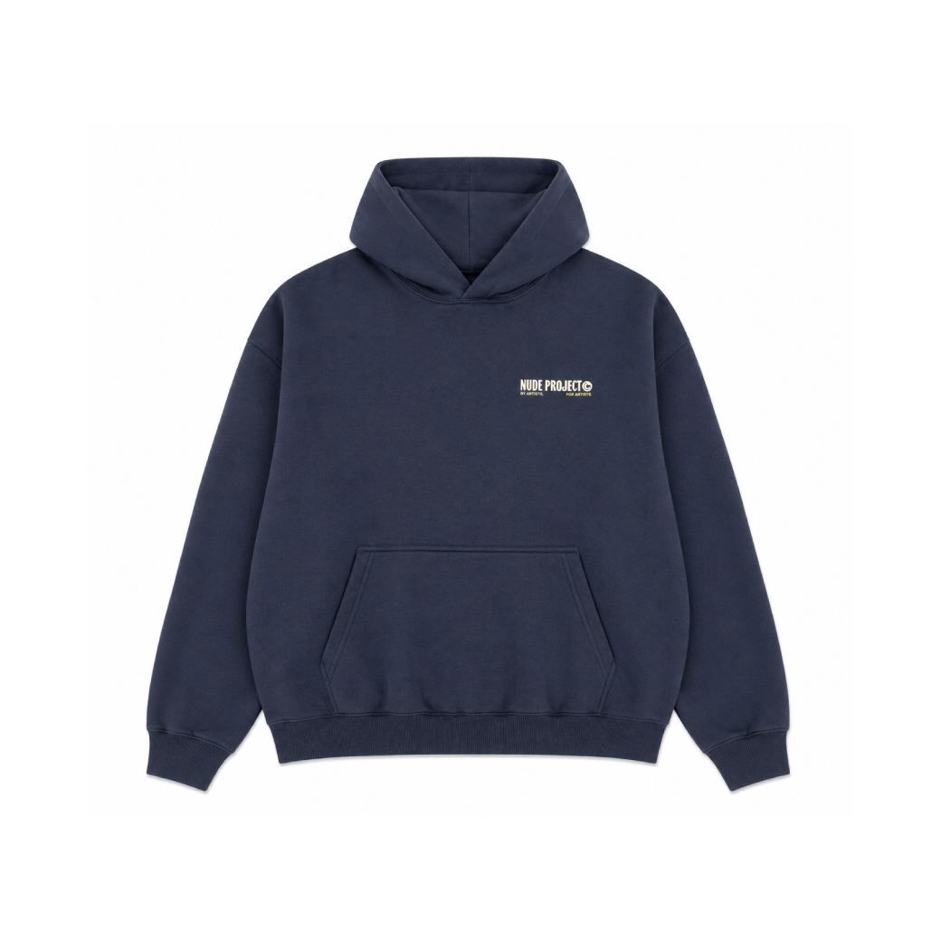 Nude Project Basic Logo Hoodie Navy