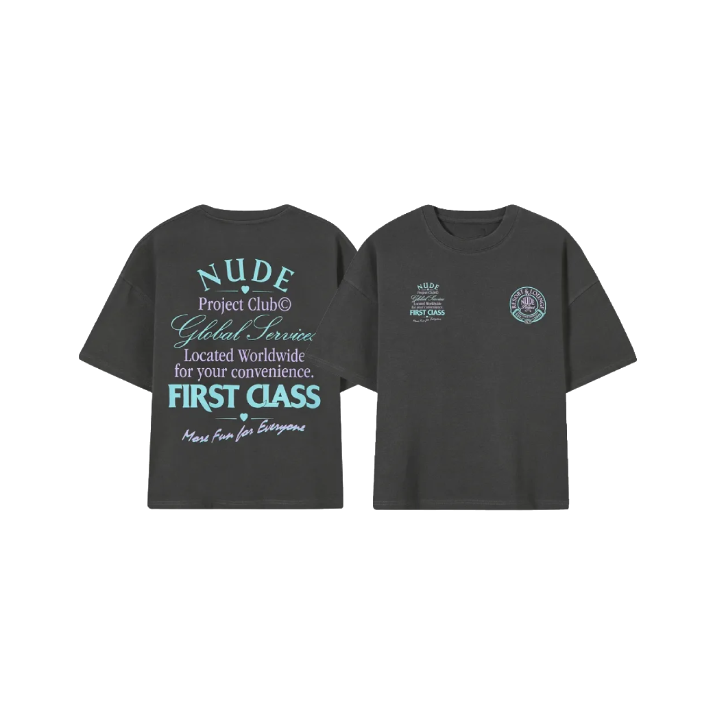 Nude Project Global Service First Class T-Shirt Washed Black