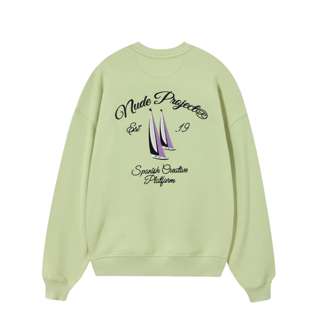 Nude Project Lil Boat Pale Green Crewneck