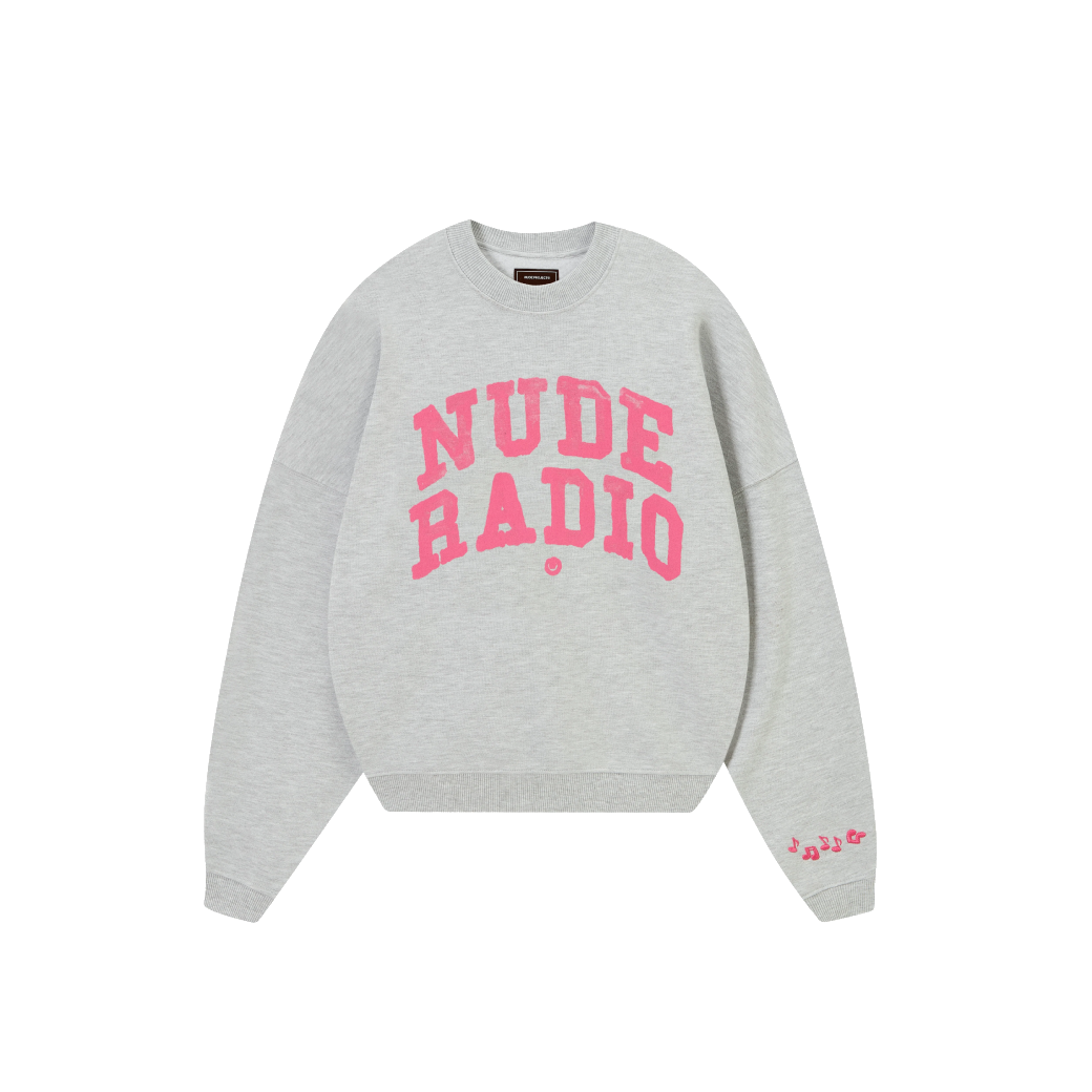 Nude Project Radio Boxy Crewneck Grey / Pink