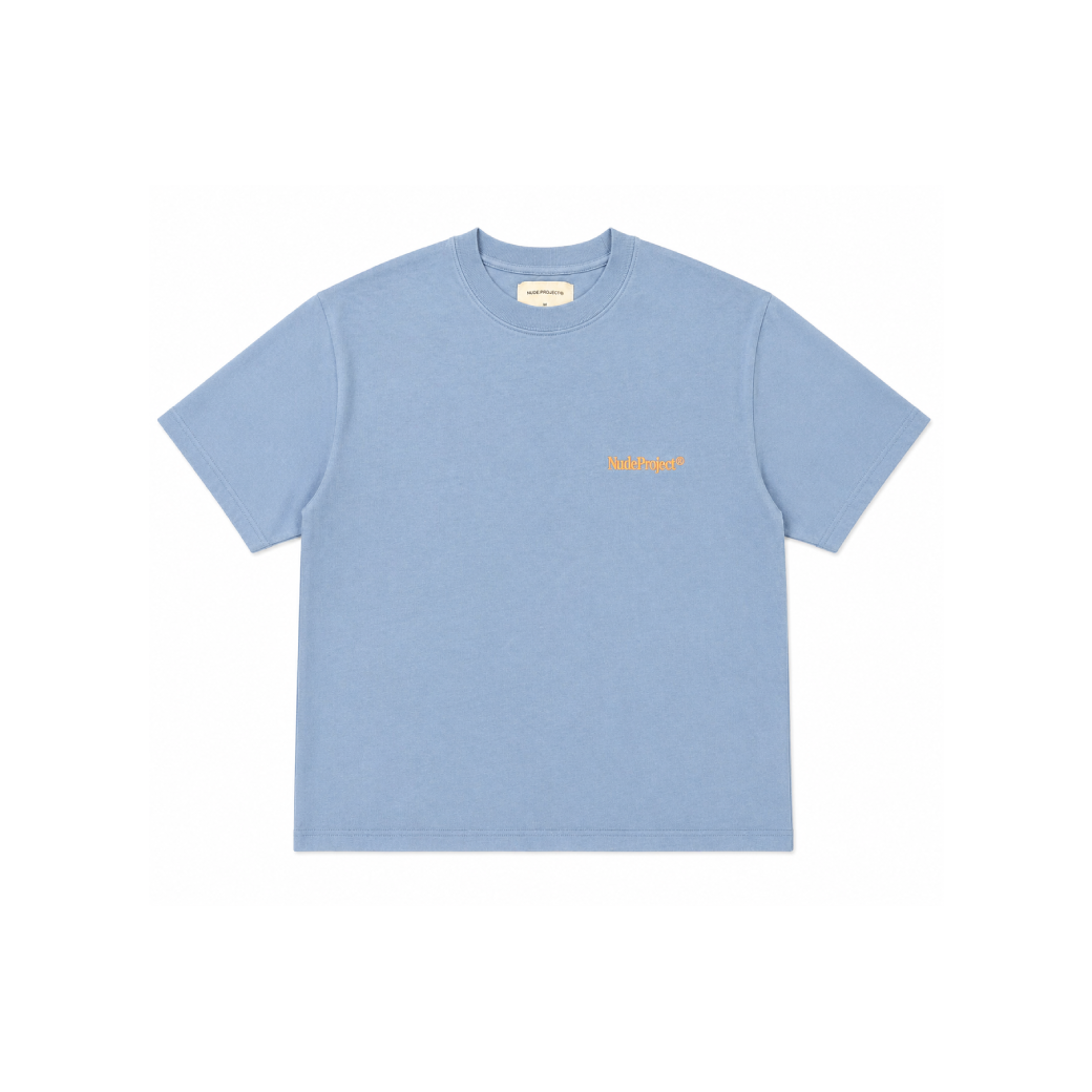 Nude Project basic Logo t-Shirt Sky Blue