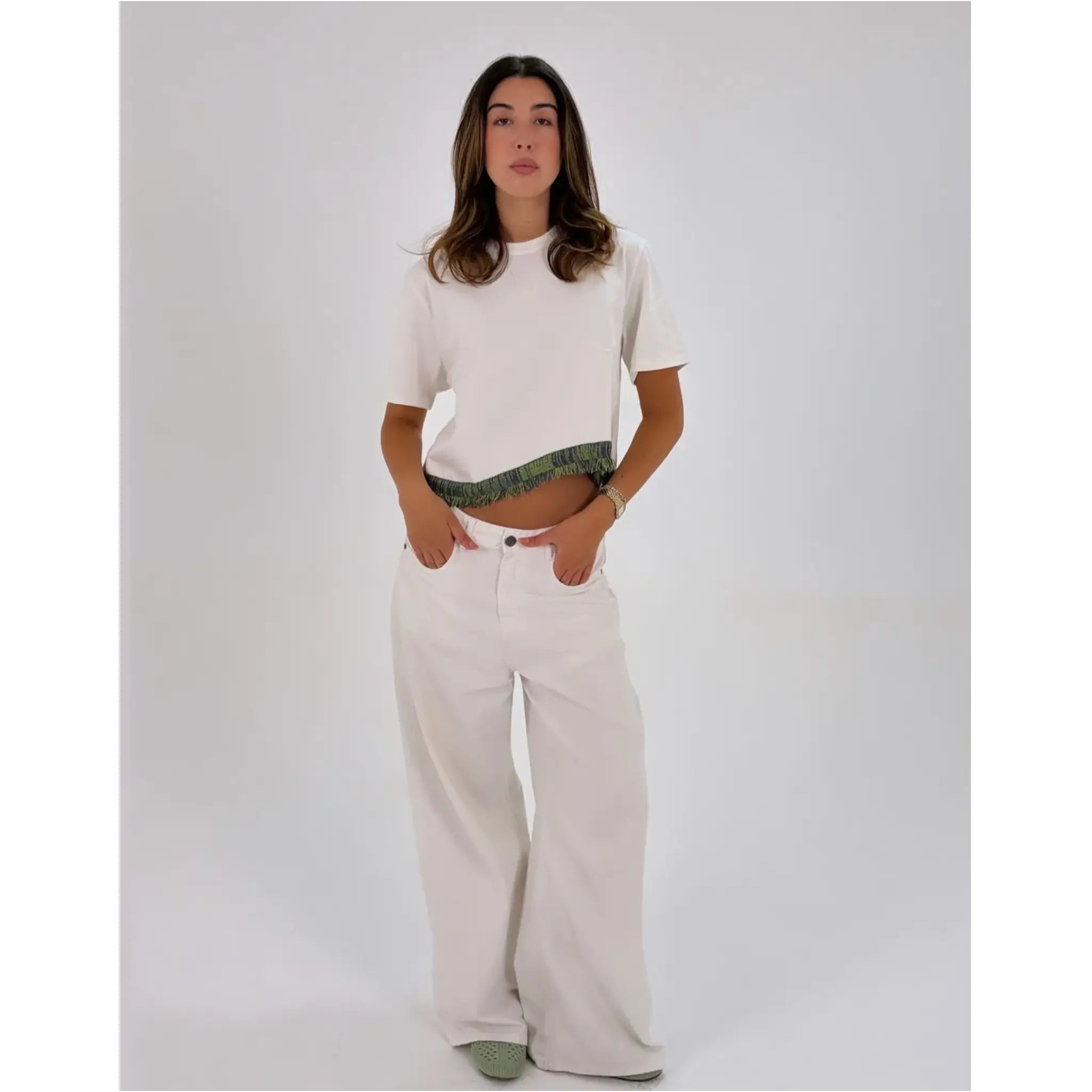 Nush The Terry T-Shirt Blue / Green