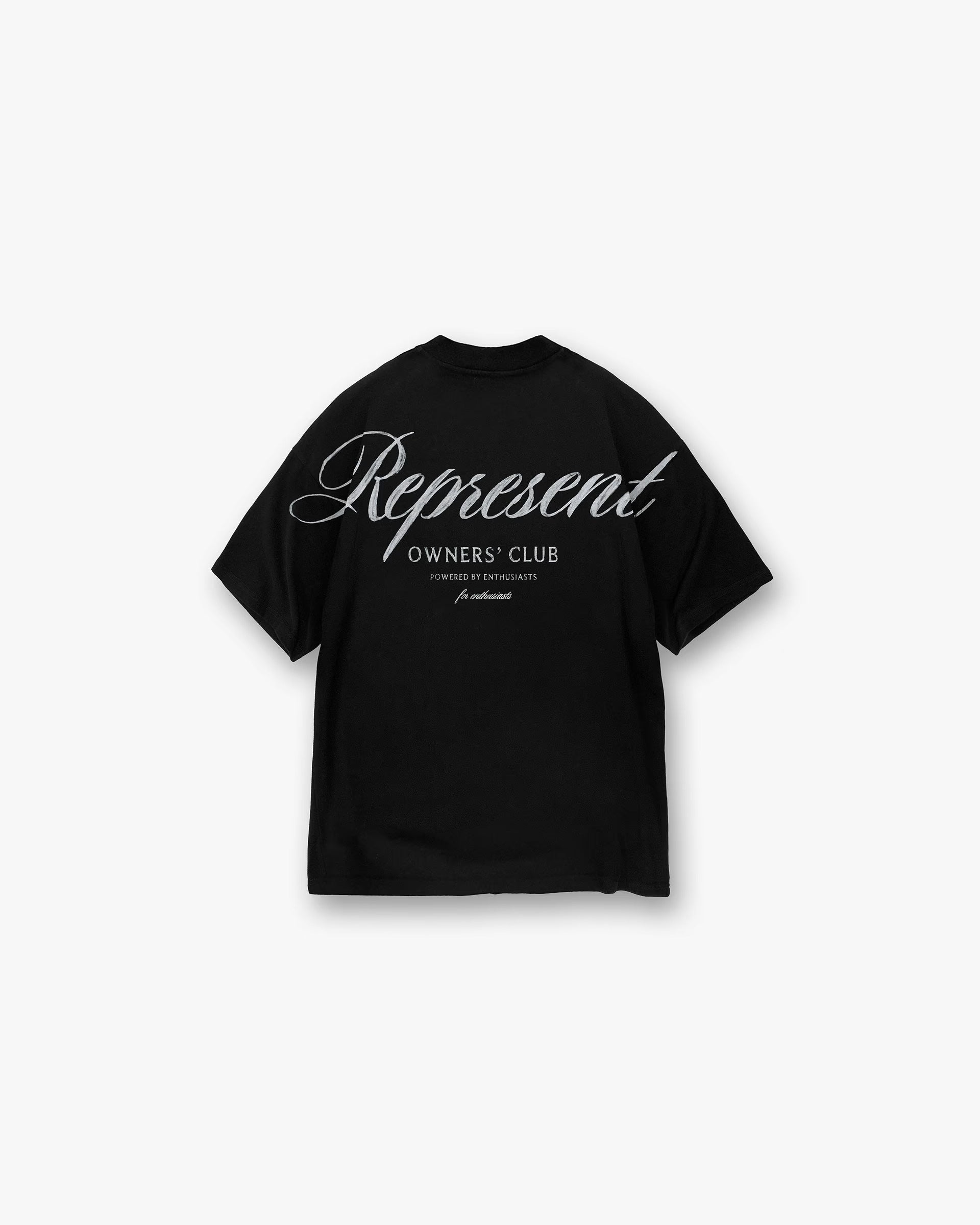 Represent Owners Club Script Black T-Shirt