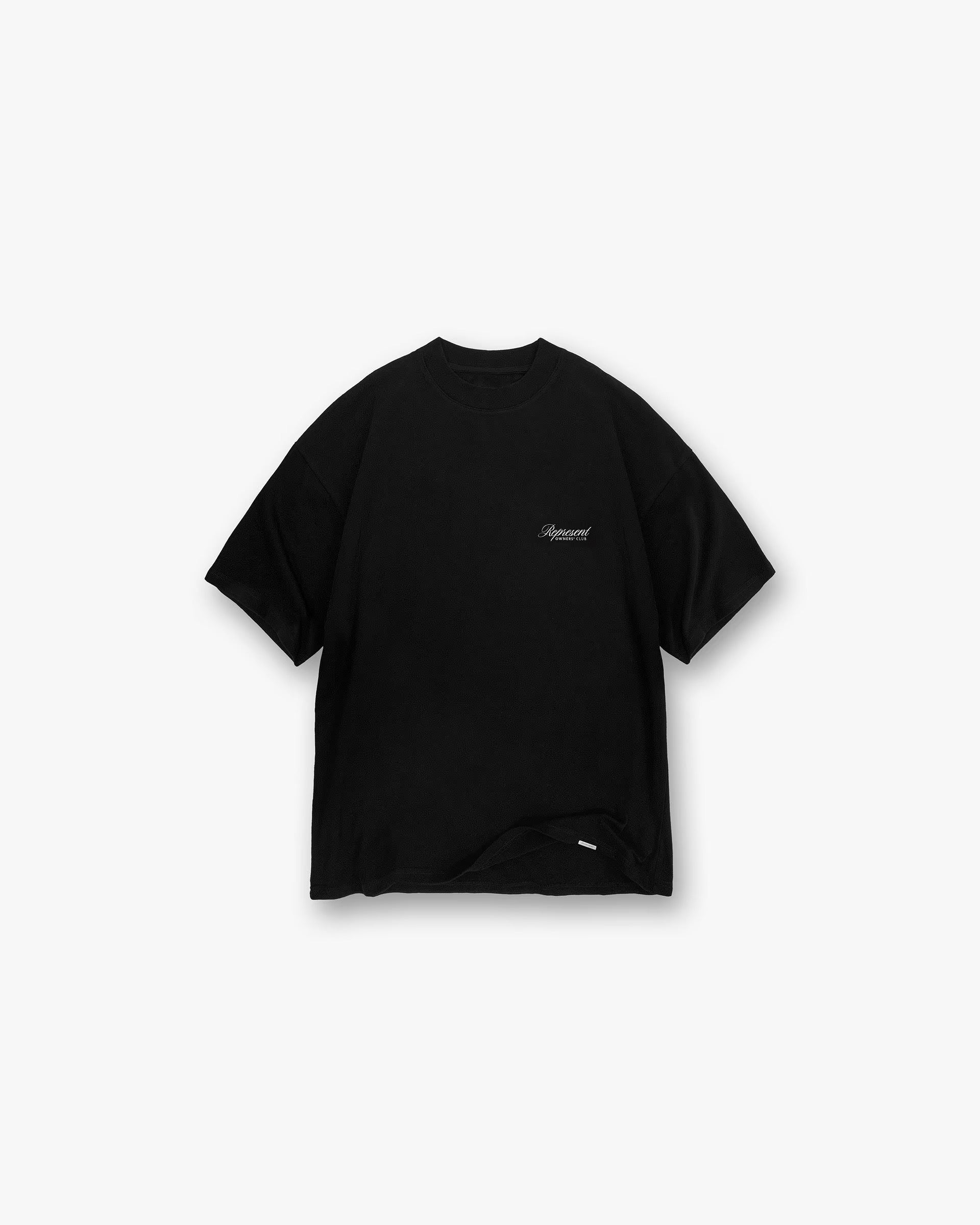 Represent Owners Club Script Black T-Shirt
