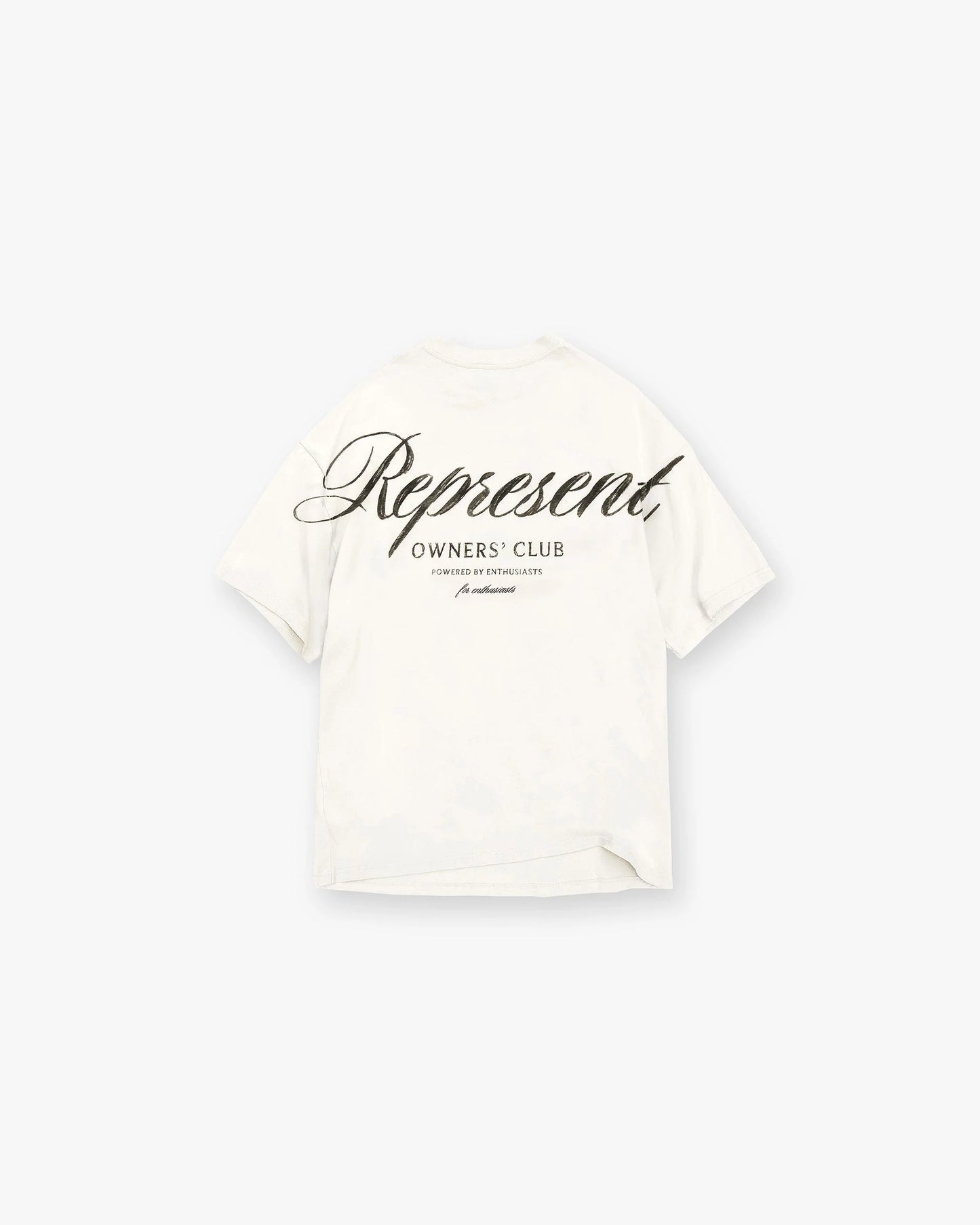 Represent Owners Club Script T-Shirt Flat White