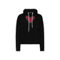 Palm Angels Spray Heart Black Fuchsia Hoodie