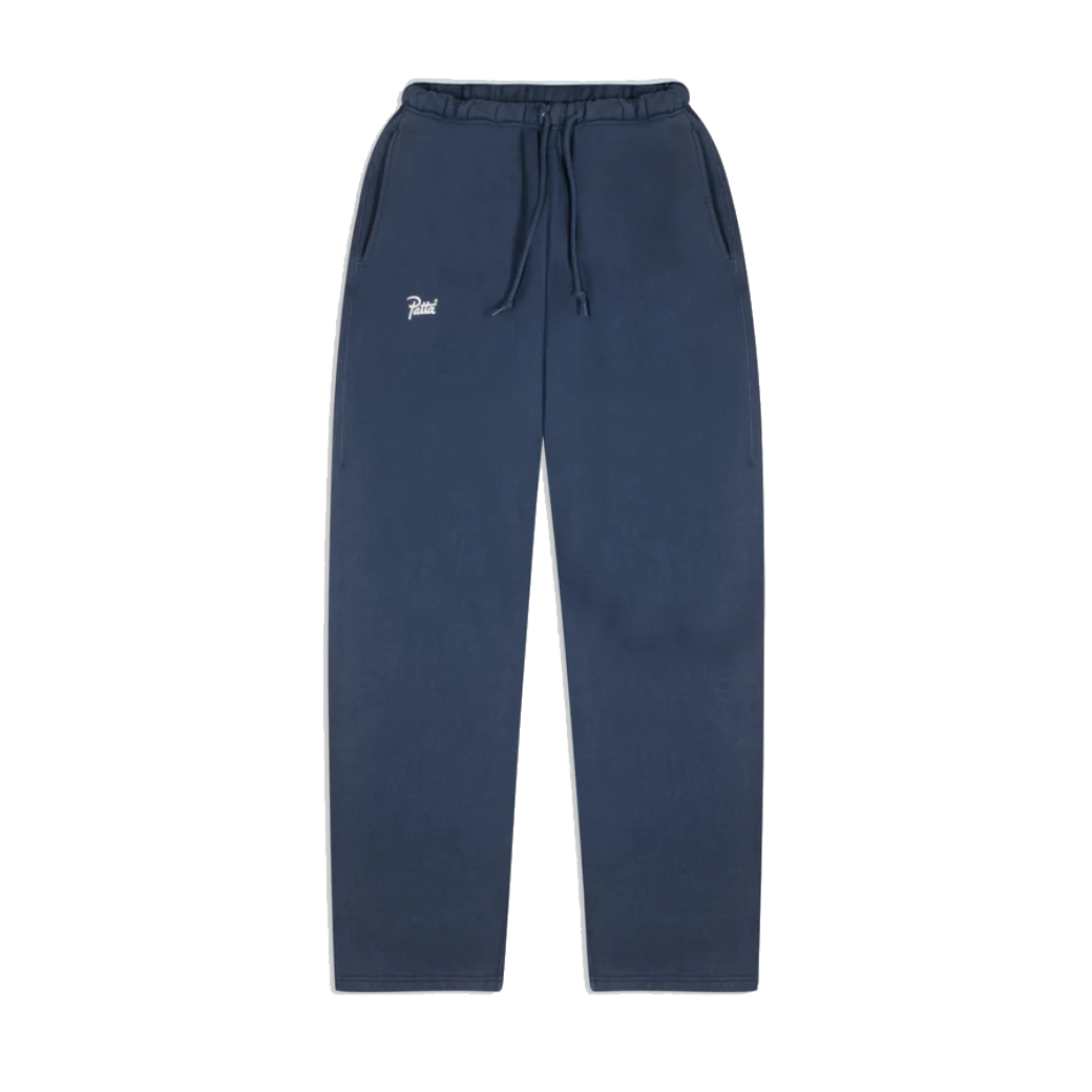Patta Classic Acid Washed Straight Leg Jogging Pants Estate Blue