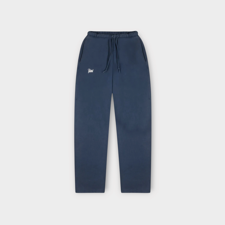 Patta Classic Acid Washed Straight Leg Jogging Pants Estate Blue