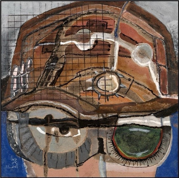 Dina AbdelNabi
28 x 28 cm
Mixed media on rough grain
recycled paper