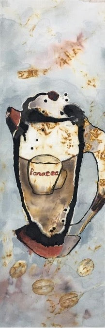 Dina AbdelNabi 92 x 35 cm Mixed media on raw cotton