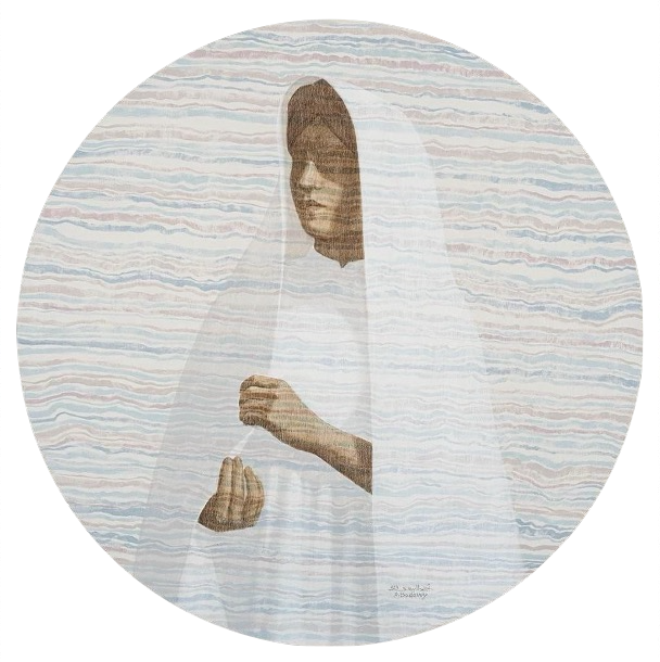 "Bedouin 6"Ahmed El Badawy 80 x 80 cm Oil on canvas Dated: 2023