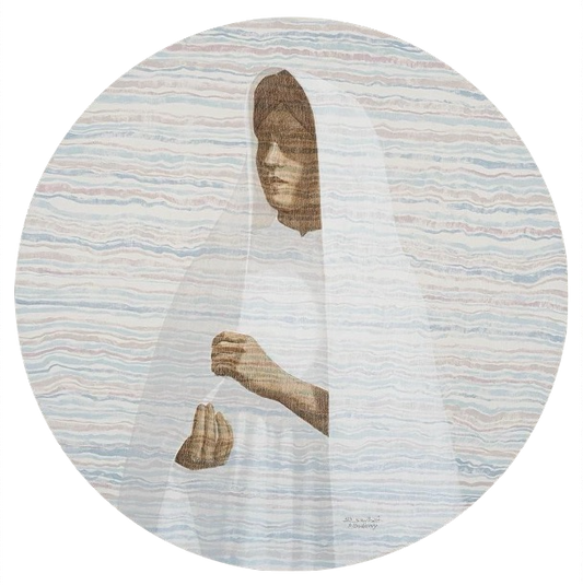 "Bedouin 6"Ahmed El Badawy 80 x 80 cm Oil on canvas Dated: 2023