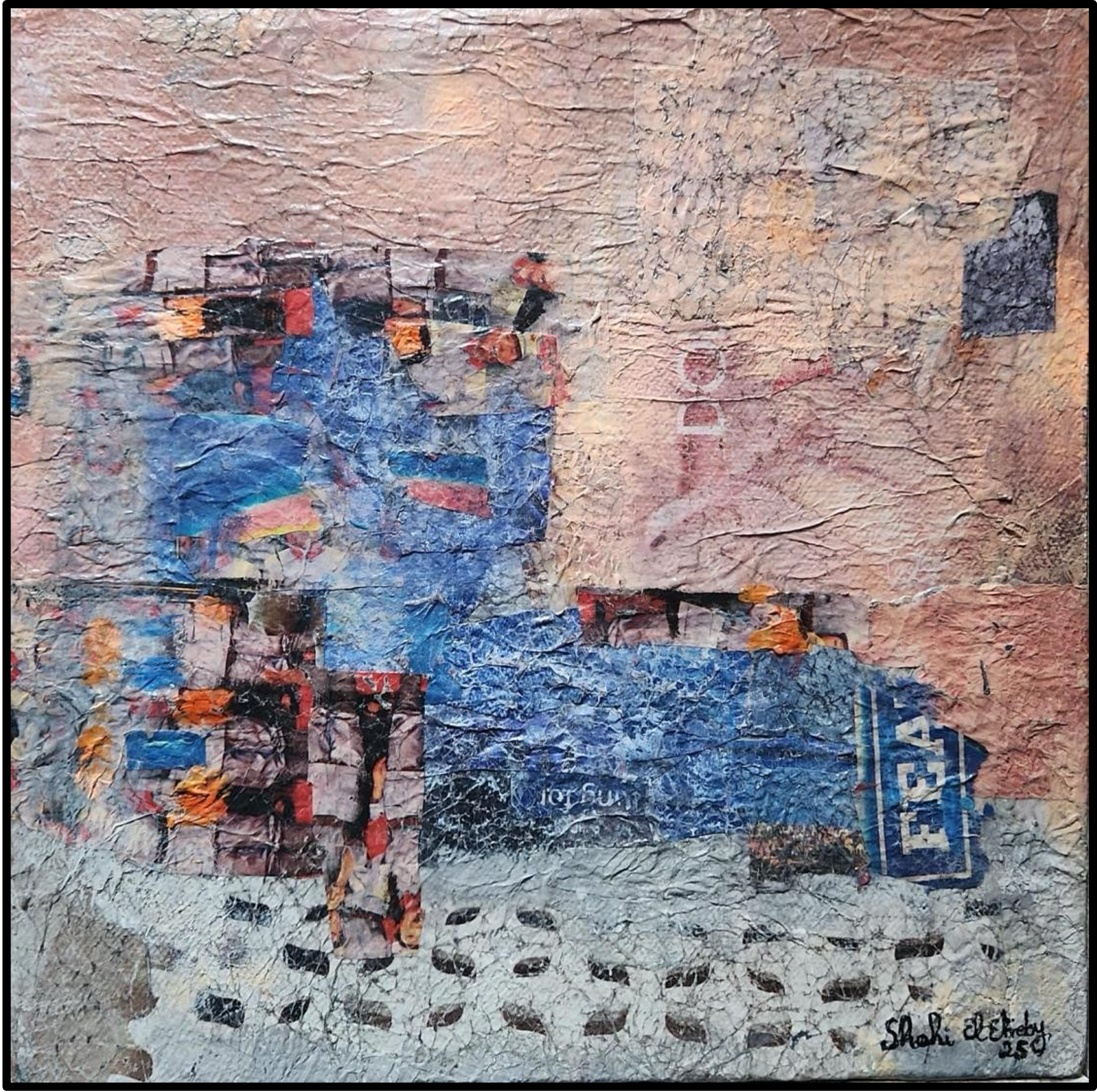 Shahinaz Elitriby 30 x 30 cm Mixed media on canvas