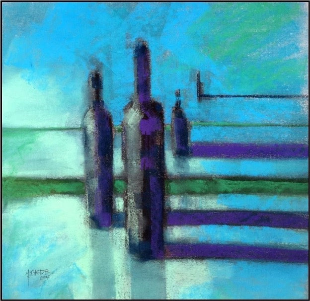 Mohamed Khedr 30 x 30 cm Pastel on paper