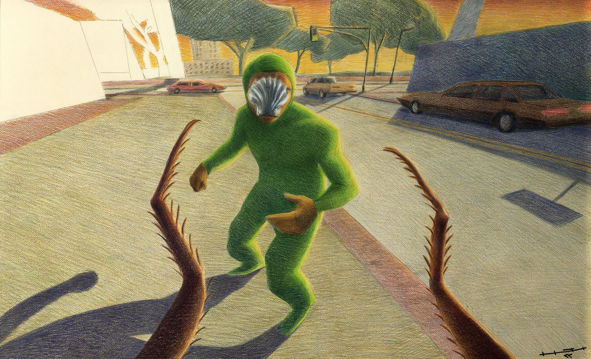 Mohamed Sabry Sayed 58 x 96 cm Colored pencil on paper