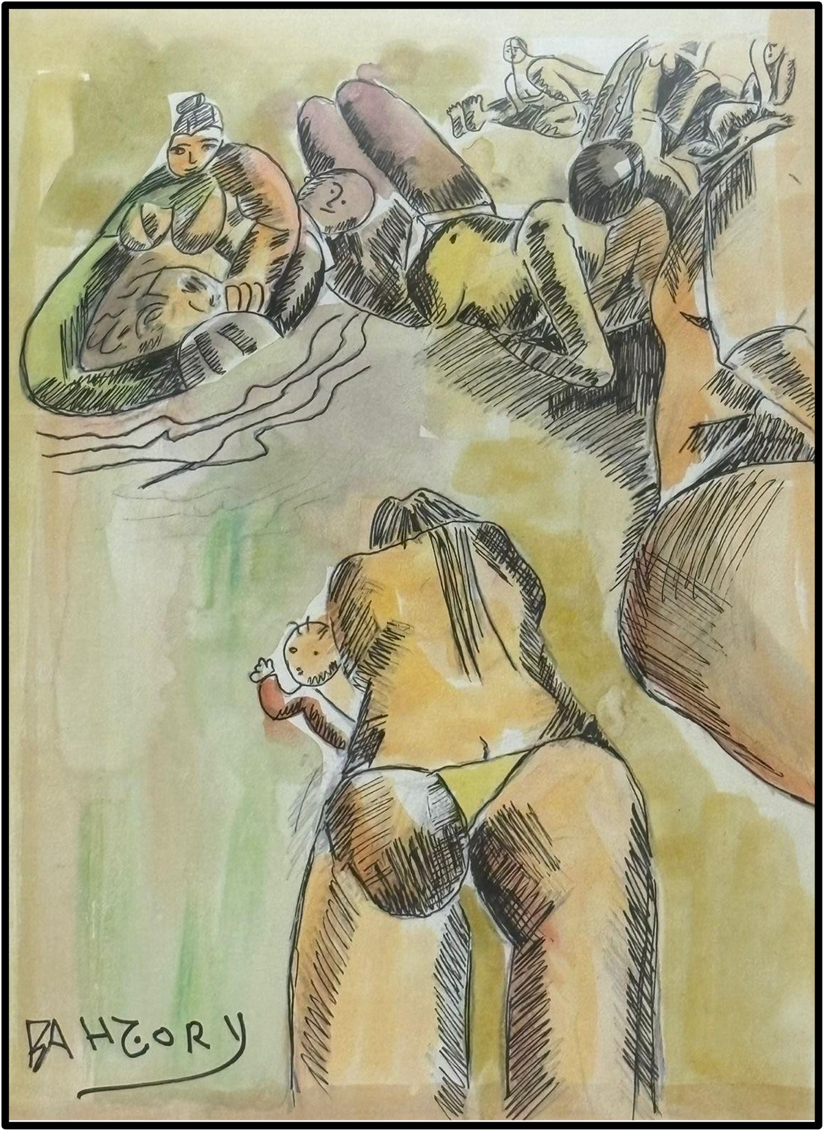 George Bahgoury 42 x 30 cm Mixed media on paper