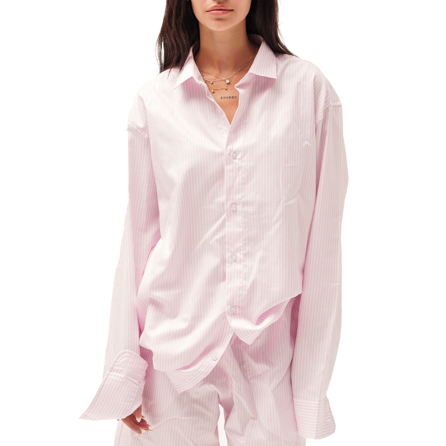 SIGHT Striped Pink Shirt