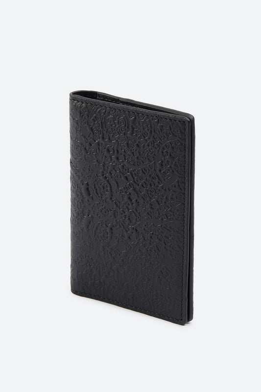 Les Benjamins Embossed Black Leather Pocket Organizer