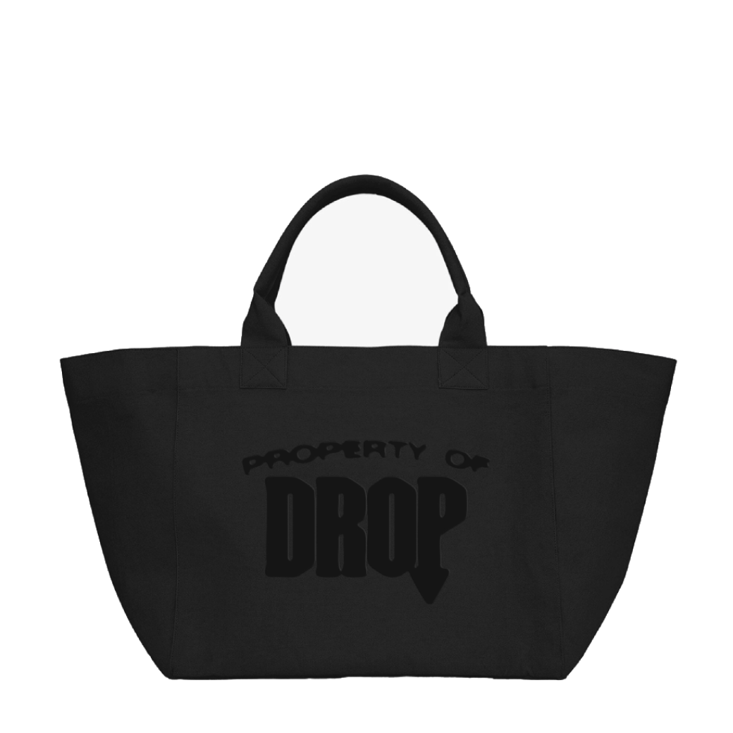 Property Of Drop Black Tote Bag