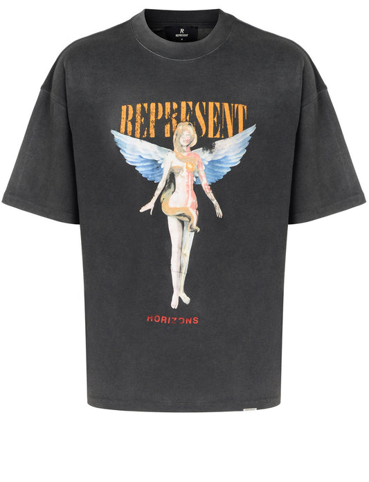 Represent Reborn T-Shirt Aged Black