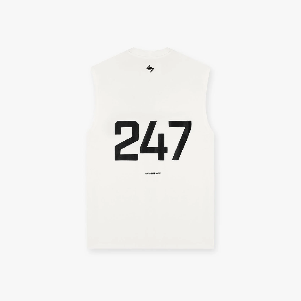 Represent 247 Oversized Tank Flat White