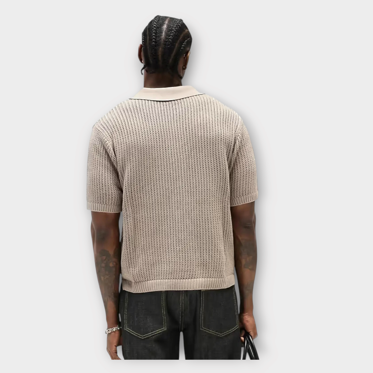 Beverly Knit Polo Vintage Khaki, view 5