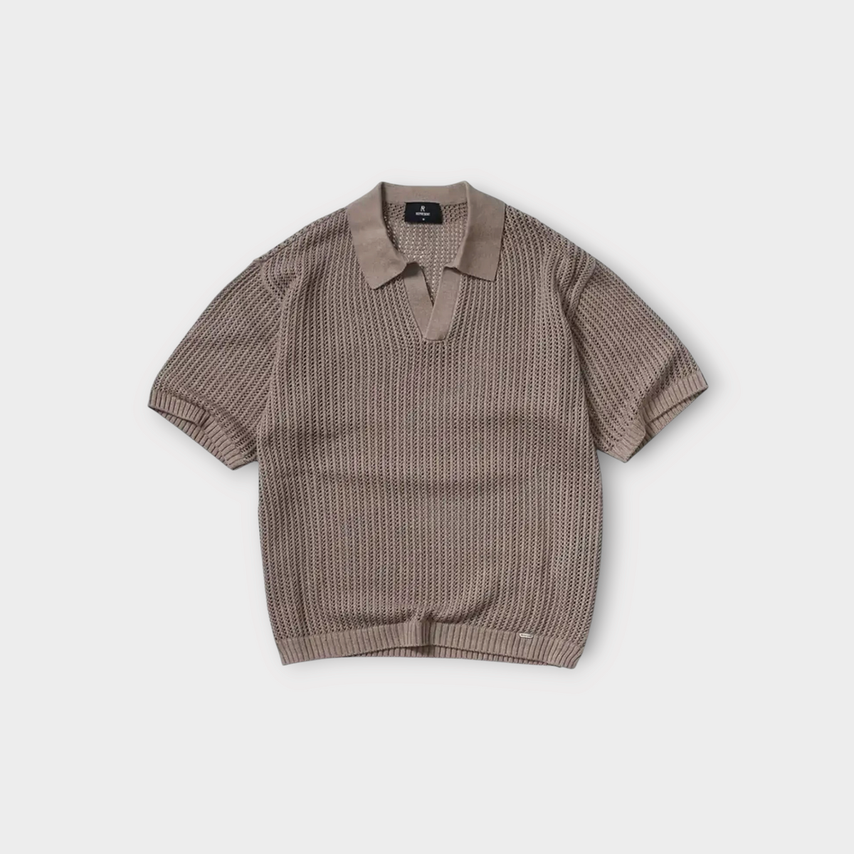 Represent Beverly Knit Polo Vintage Khaki, view 1