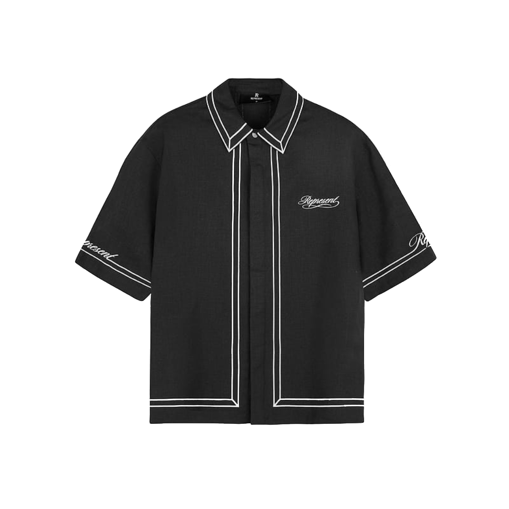 Represent Border Shirt Jet Black