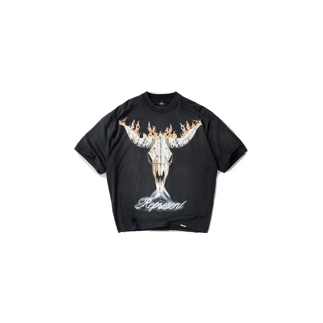Represent British Cowboys T-Shirt Stained Black