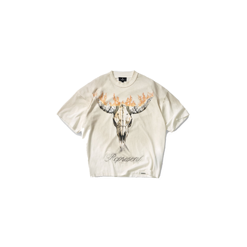 Represent British Cowboys T-Shirt Washed Ecru