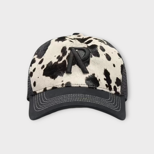 Represent Cow Hide Print Cap Flat White / Jet Black