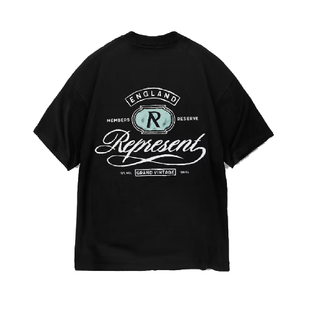 Represent Grand Vintage Hand Drawn T-Shirt Jet Black
