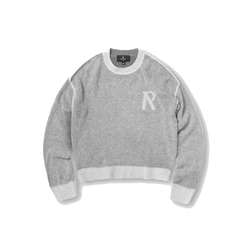 Represent Laurel Knit Sweatshirt Sun Fade Grey