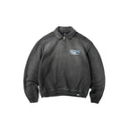 Represent Nothing Faster Quarter Zip Sweatshirt Stained Black