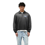 Represent Nothing Faster Quarter Zip Sweatshirt Stained Black