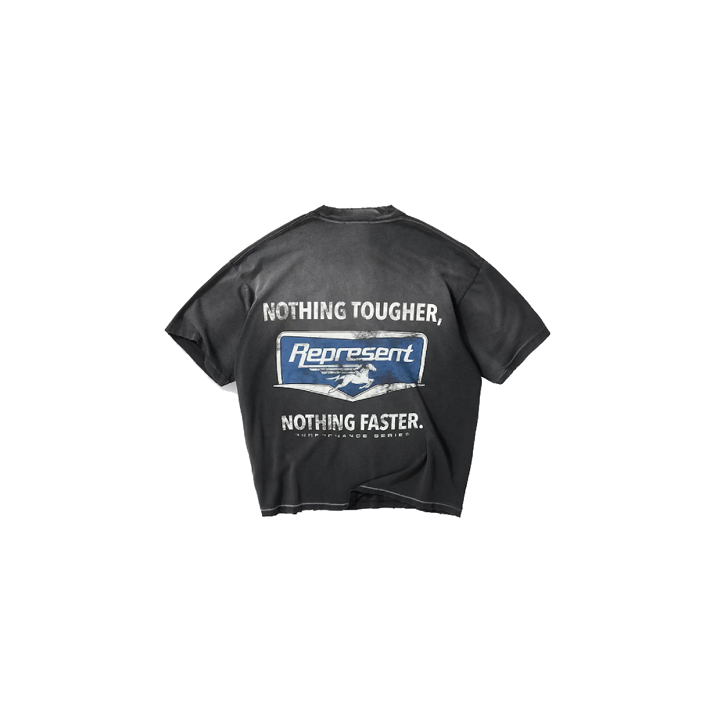 Represent Nothing Faster T-Shirt Stained Black