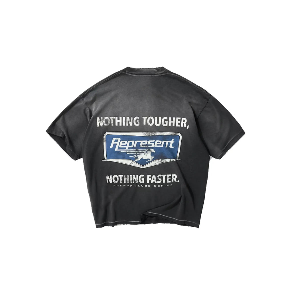 Represent Nothing Faster T-Shirt Stained Black