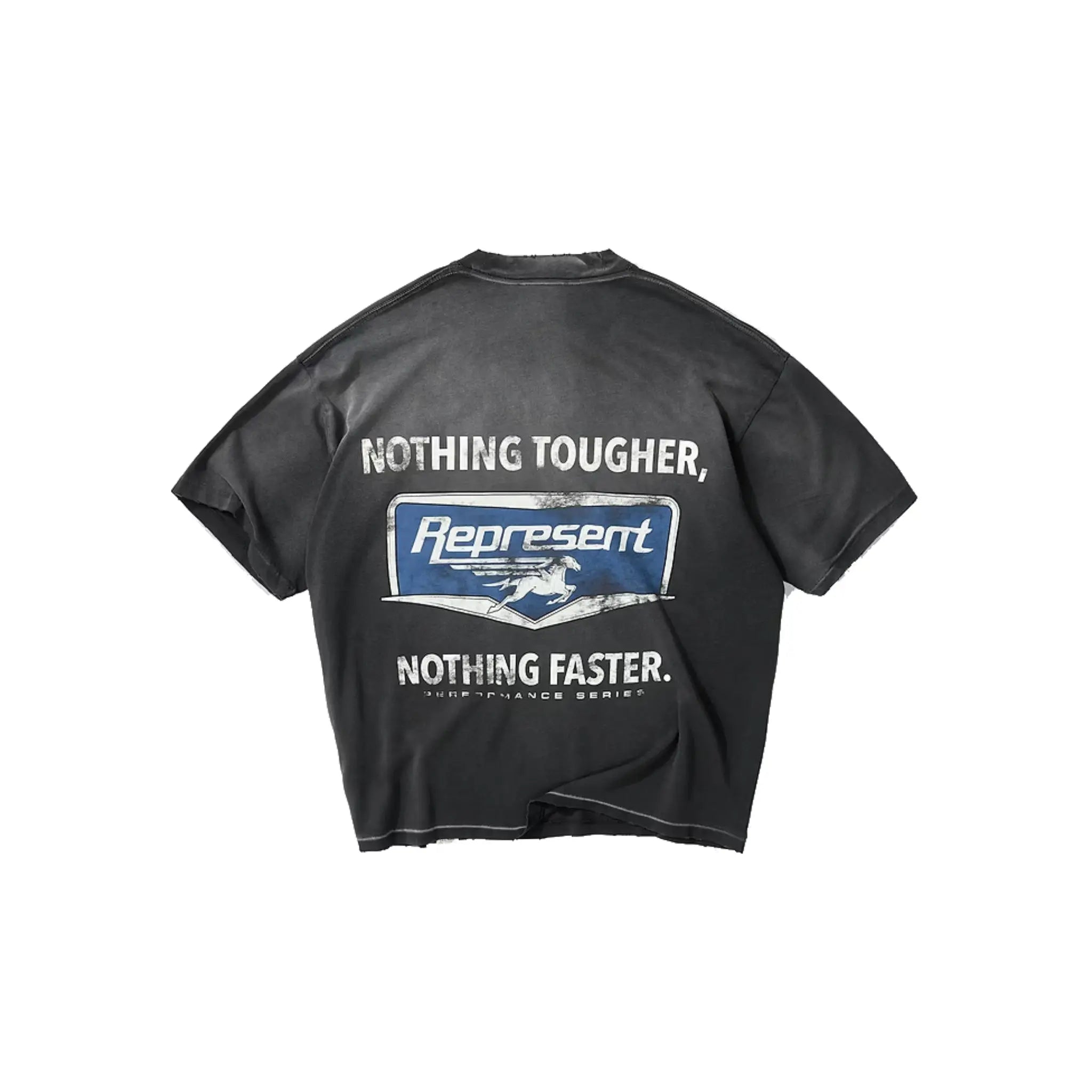 Represent Nothing Faster T-Shirt Stained Black
