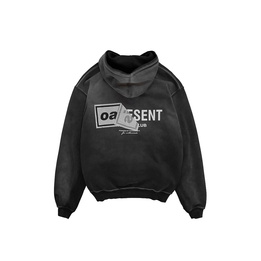 Represent X Oasis Owners Club Hoodie Stained Black