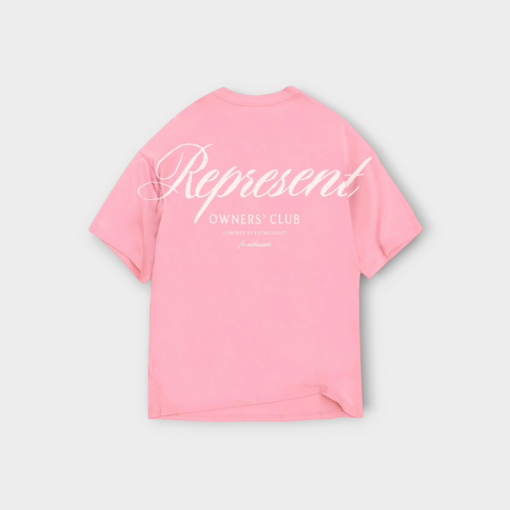 Represent Owners Club Script Pink Tee