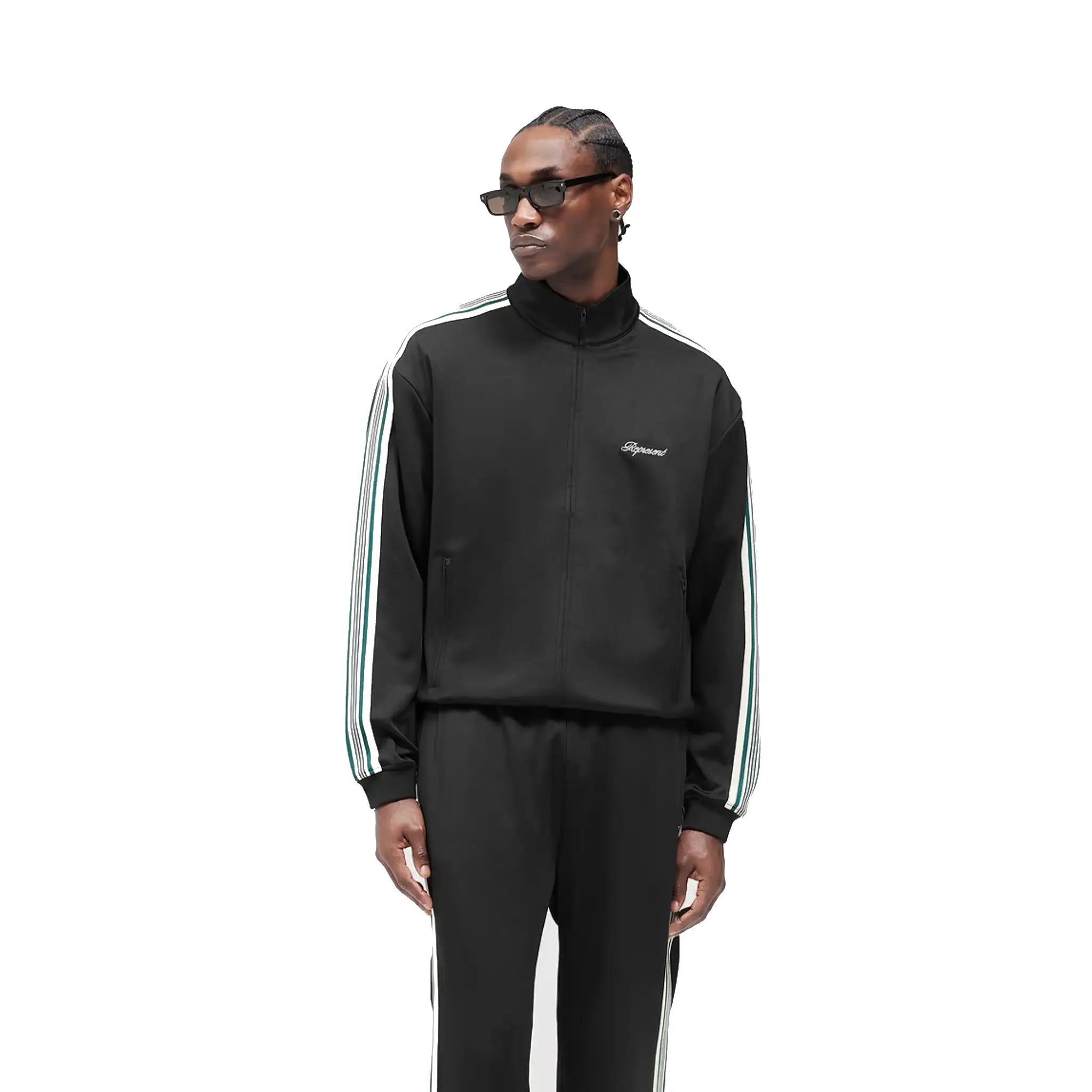 Represent Taped Track Jacket Jet Black