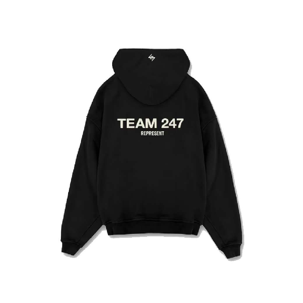 Represent Team 247 Oversized Hoodie Black