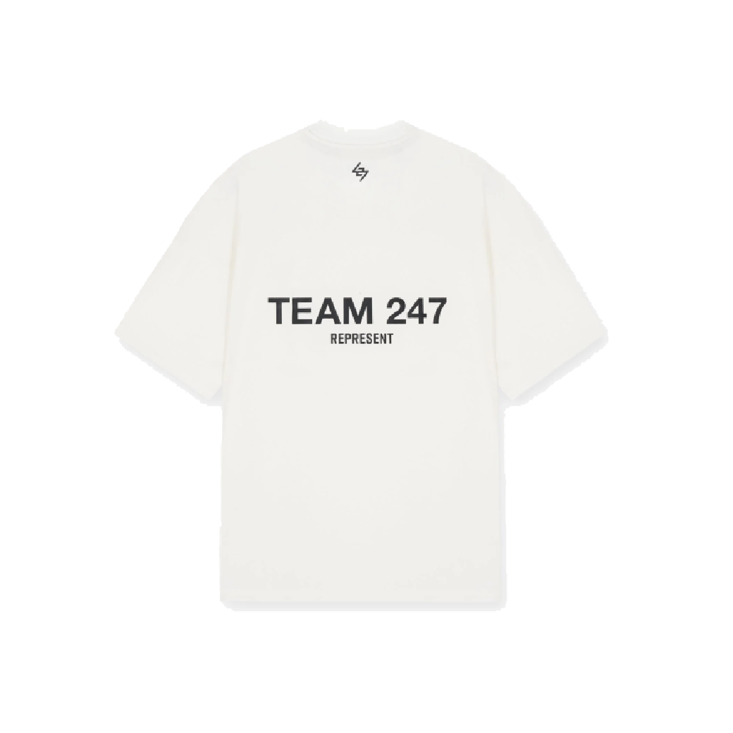 Represent Team 247 Oversized T-Shirt Flat White
